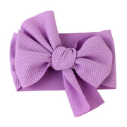 Pure Color Bowknot Seersucker Baby Headwear