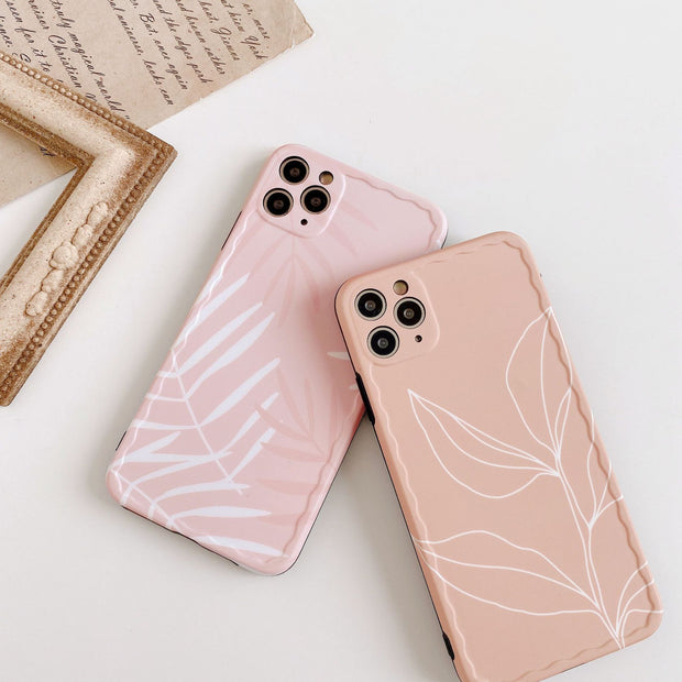 Simple leaf phone case