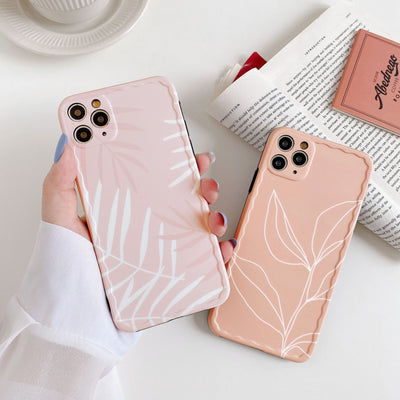 Simple leaf phone case