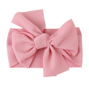 Pure Color Bowknot Seersucker Baby Headwear